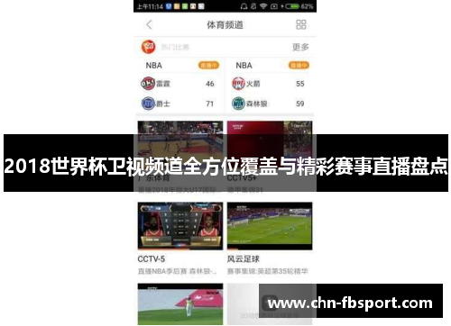 2018世界杯卫视频道全方位覆盖与精彩赛事直播盘点